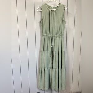 Calvin Klein Sleeveless Midi Dress – Sage Green, Like New